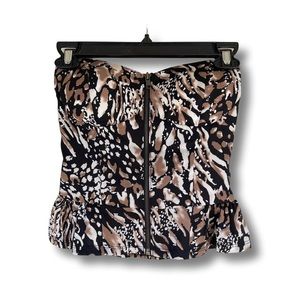 PAPAYA Tortise Shell Corset Top S